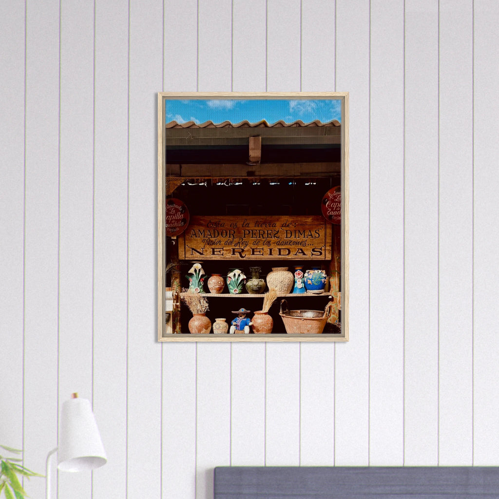 Framed canvas artwork of Oaxaca Street Fair in Mexico from CaliCuration's Travel Collection, Studio Edition Spring 2026.