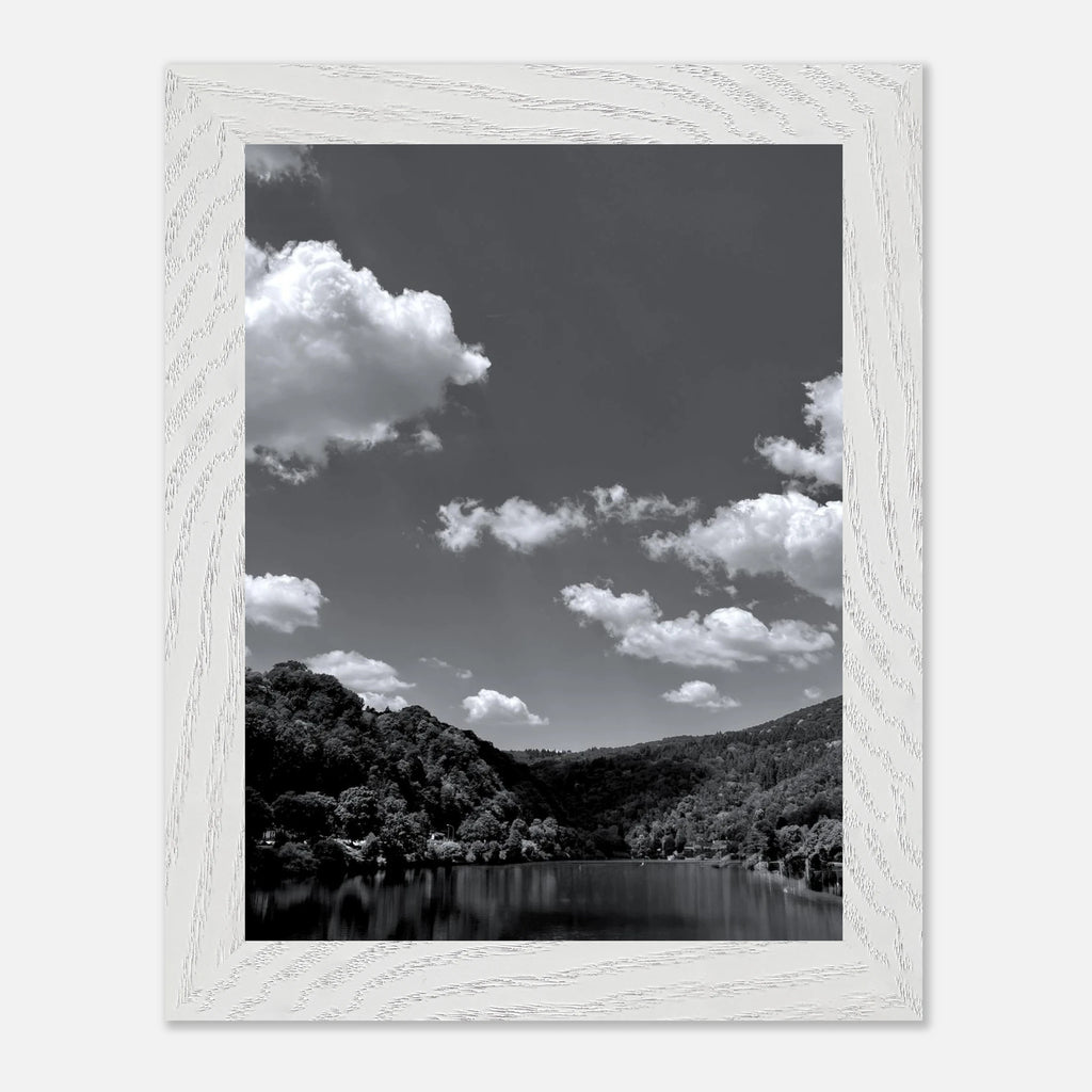 Black and white mounted framed poster of a German river view from the Studio Edition Spring 2026 travel collection.