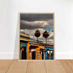 Framed canvas print of Oaxaca two palm trees from CaliCuration's Mexico travel collection, Spring 2026, featuring tropical landscape artwork.