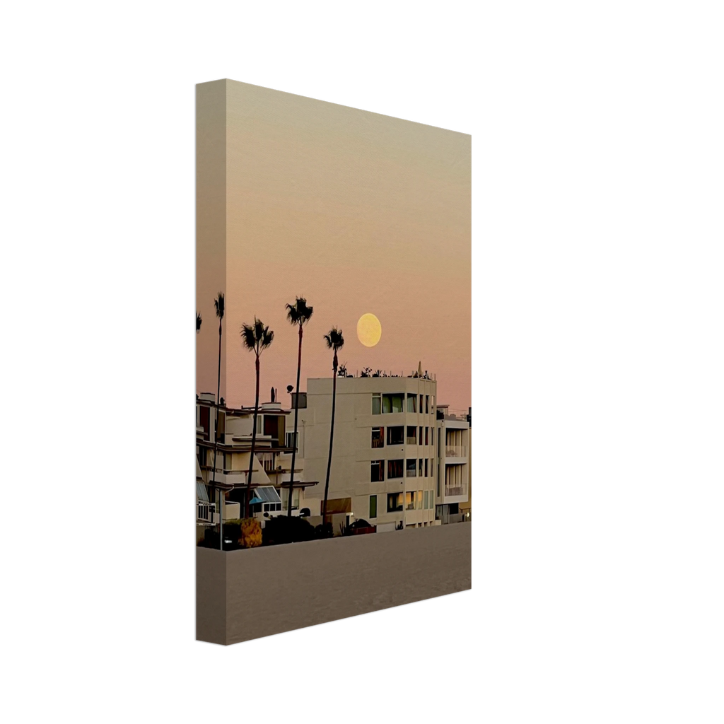 California canvas wall art print featuring a SoCal beach scene, ideal for bedroom wall hanging, by My Store Studio Edition.