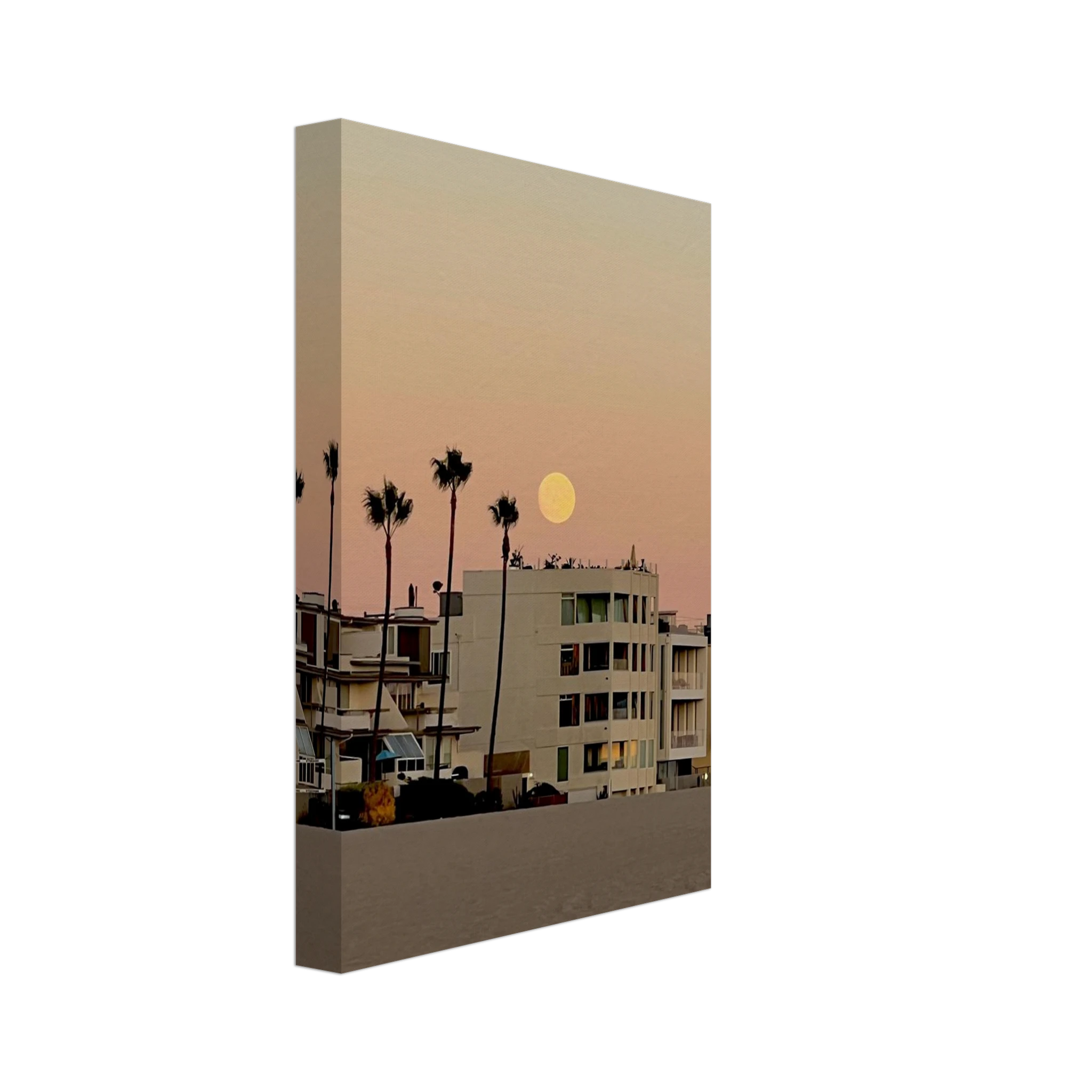 California canvas wall art print featuring a SoCal beach scene, ideal for bedroom wall hanging, by My Store Studio Edition.