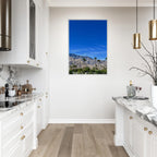 Premium wooden framed poster featuring a sunny fall day scene in Palm Springs, California, Studio Edition art print