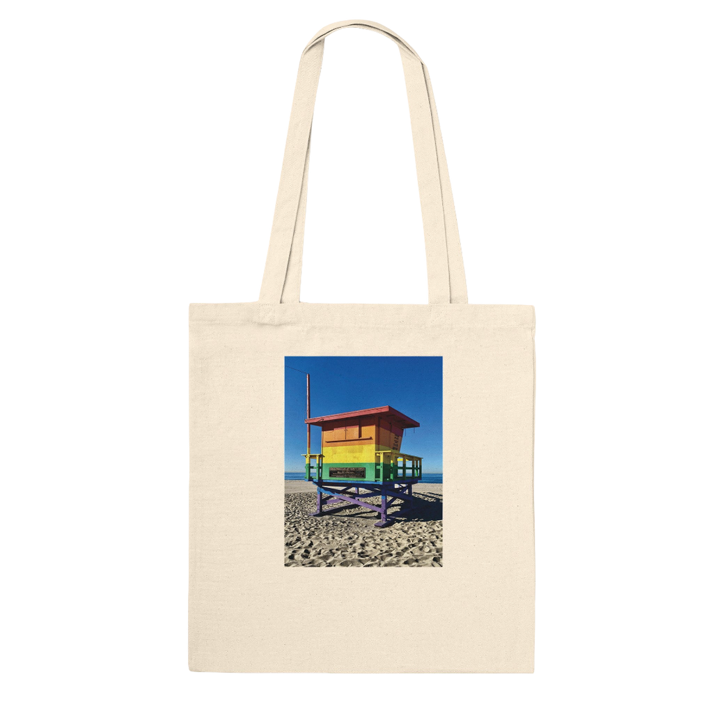 Eco-friendly Pride 2025 tote bag by My Store featuring colorful print supporting GLAAD, perfect for summer outings.