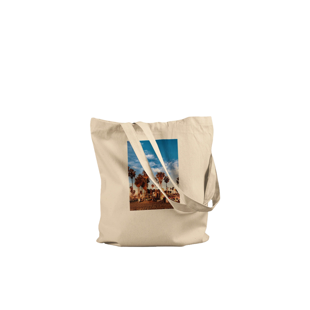 Venice Beach Dream cotton tote bag with colorful print, ideal for shopping or beach trips, by My Store.