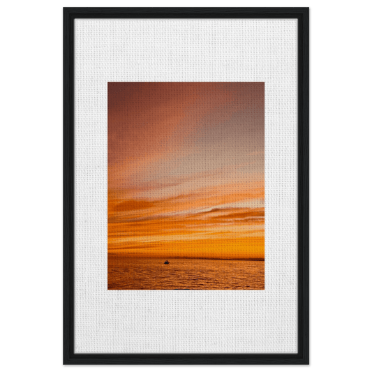 Framed Canvas Print - Breathtaking Late Summer Sunset over Long Island Sound - CaliCuration
