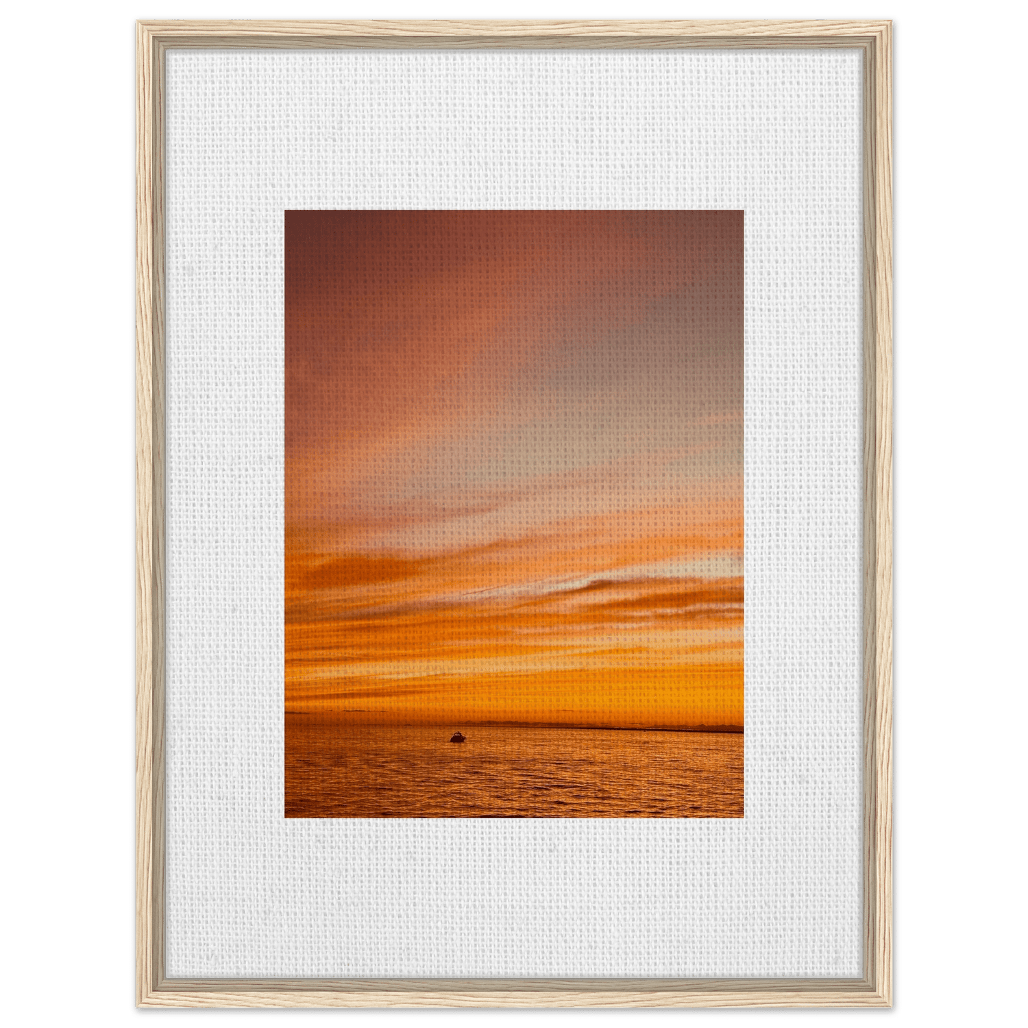 Framed Canvas Print - Breathtaking Late Summer Sunset over Long Island Sound - CaliCuration