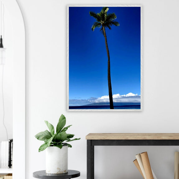 Hawaii Majestic Palm Tree Maui Mounted Framed Poster – Travel Collection Studio Edition Spring '26: Hawaii Edition - CaliCuration