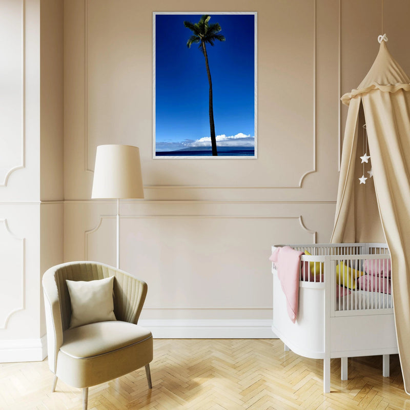 Hawaii Majestic Palm Tree Maui Mounted Framed Poster – Travel Collection Studio Edition Spring '26: Hawaii Edition - CaliCuration