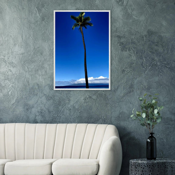 Hawaii Majestic Palm Tree Maui Mounted Framed Poster – Travel Collection Studio Edition Spring '26: Hawaii Edition - CaliCuration