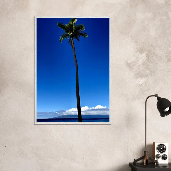 Hawaii Majestic Palm Tree Maui Mounted Framed Poster – Travel Collection Studio Edition Spring '26: Hawaii Edition - CaliCuration