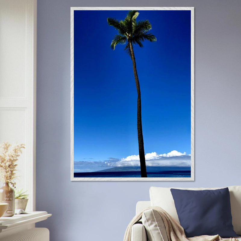 Hawaii Majestic Palm Tree Maui Mounted Framed Poster – Travel Collection Studio Edition Spring '26: Hawaii Edition - CaliCuration
