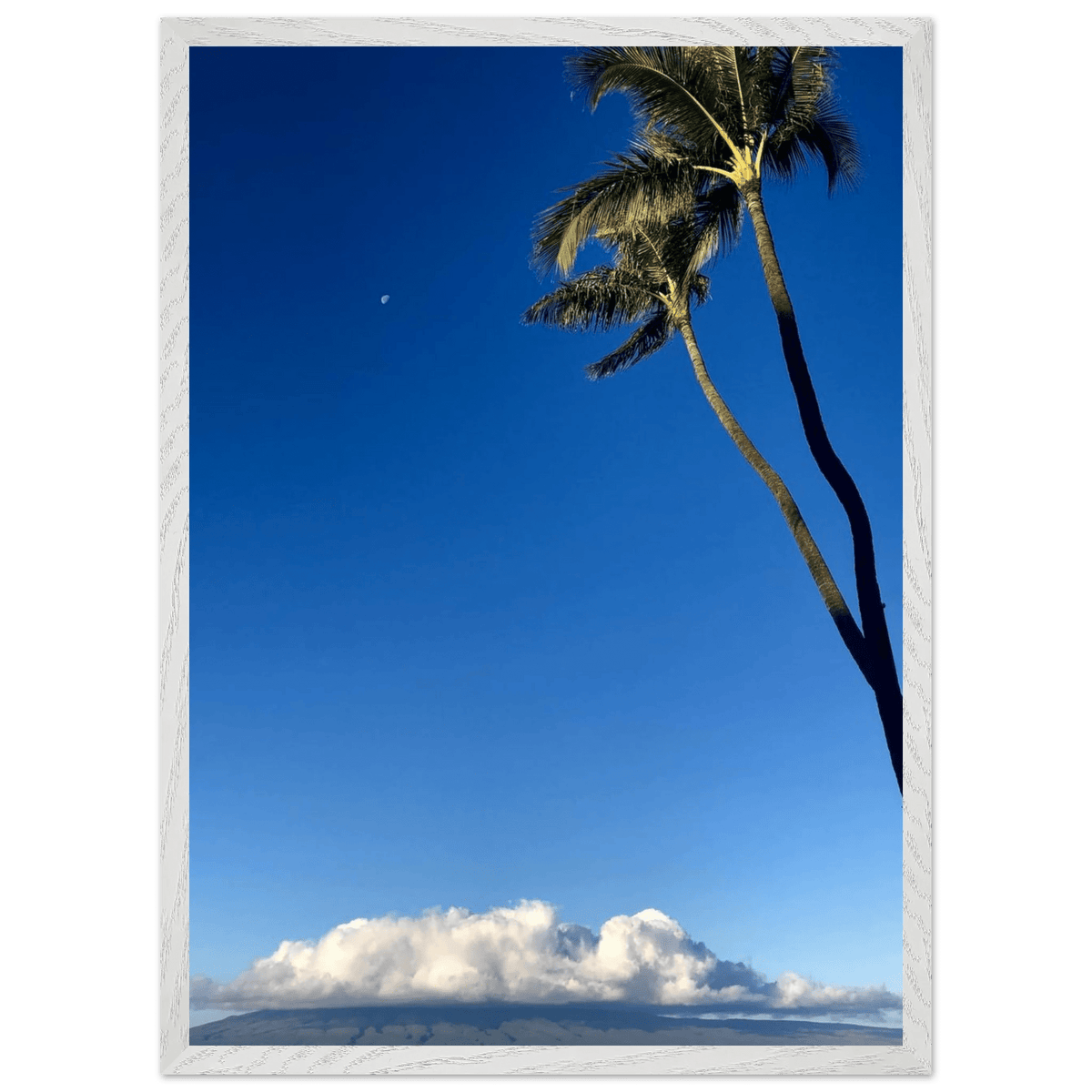 Hawaii Volcano Clouds & Pacific Scene Mounted Framed Poster – Travel Collection - Studio Edition Spring '26: Hawaii - CaliCuration