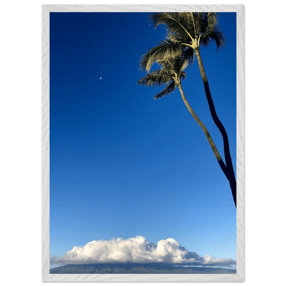 Hawaii Volcano Clouds & Pacific Scene Mounted Framed Poster – Travel Collection - Studio Edition Spring '26: Hawaii - CaliCuration