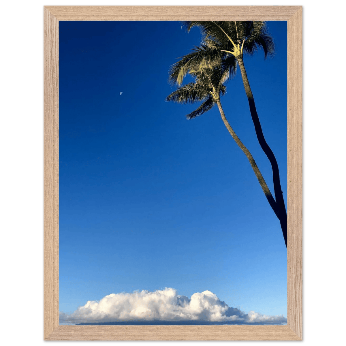 Hawaii Volcano Clouds & Pacific Scene Mounted Framed Poster – Travel Collection - Studio Edition Spring '26: Hawaii - CaliCuration