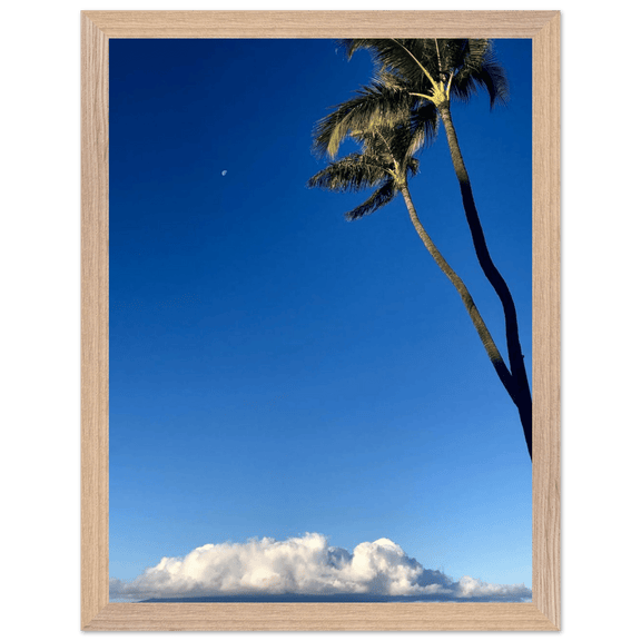Hawaii Volcano Clouds & Pacific Scene Mounted Framed Poster – Travel Collection - Studio Edition Spring '26: Hawaii - CaliCuration