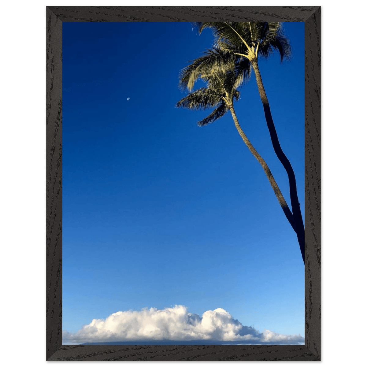 Hawaii Volcano Clouds & Pacific Scene Mounted Framed Poster – Travel Collection - Studio Edition Spring '26: Hawaii - CaliCuration