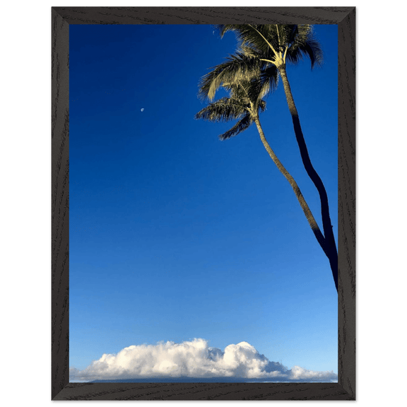 Hawaii Volcano Clouds & Pacific Scene Mounted Framed Poster – Travel Collection - Studio Edition Spring '26: Hawaii - CaliCuration
