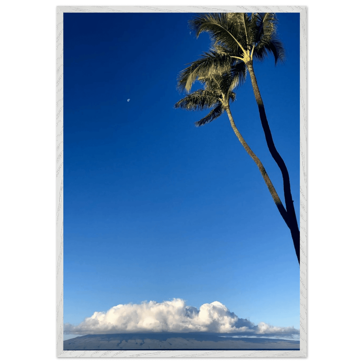 Hawaii Volcano Clouds & Pacific Scene Mounted Framed Poster – Travel Collection - Studio Edition Spring '26: Hawaii - CaliCuration