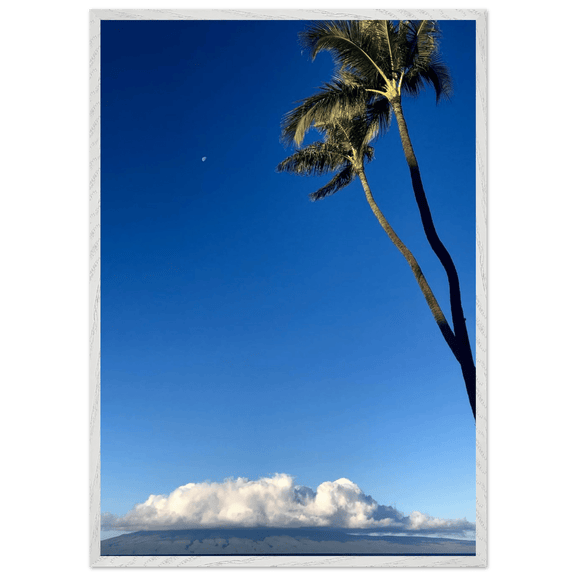 Hawaii Volcano Clouds & Pacific Scene Mounted Framed Poster – Travel Collection - Studio Edition Spring '26: Hawaii - CaliCuration