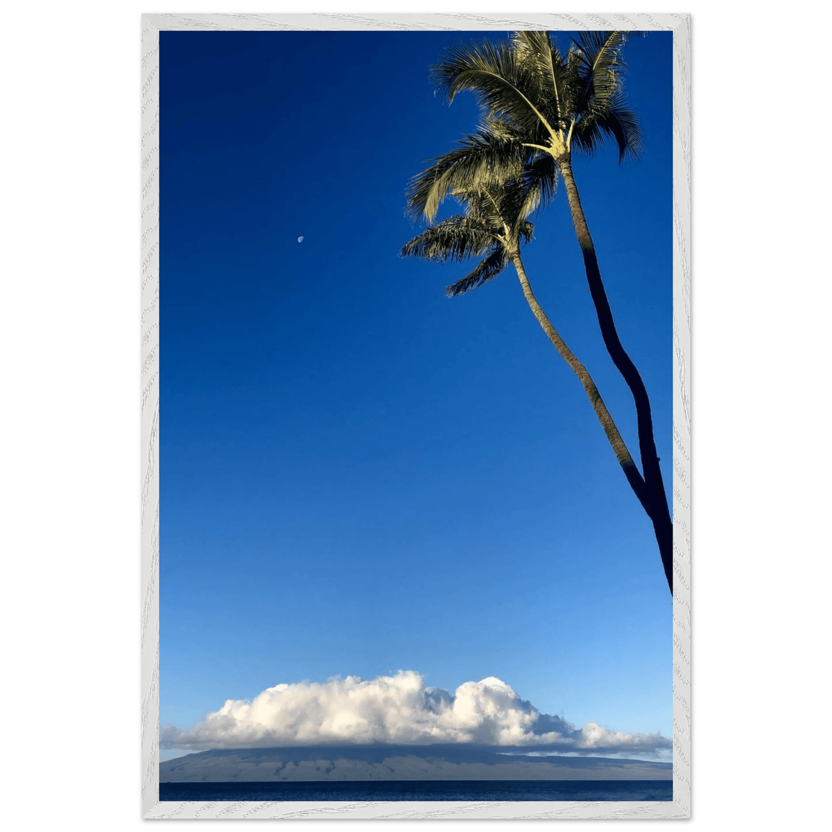 Hawaii Volcano Clouds & Pacific Scene Mounted Framed Poster – Travel Collection - Studio Edition Spring '26: Hawaii - CaliCuration