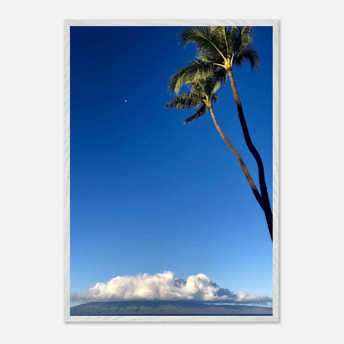 Hawaii Volcano Clouds & Pacific Scene Mounted Framed Poster – Travel Collection - Studio Edition Spring '26: Hawaii - CaliCuration