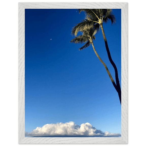 Hawaii Volcano Clouds & Pacific Scene Mounted Framed Poster – Travel Collection - Studio Edition Spring '26: Hawaii - CaliCuration