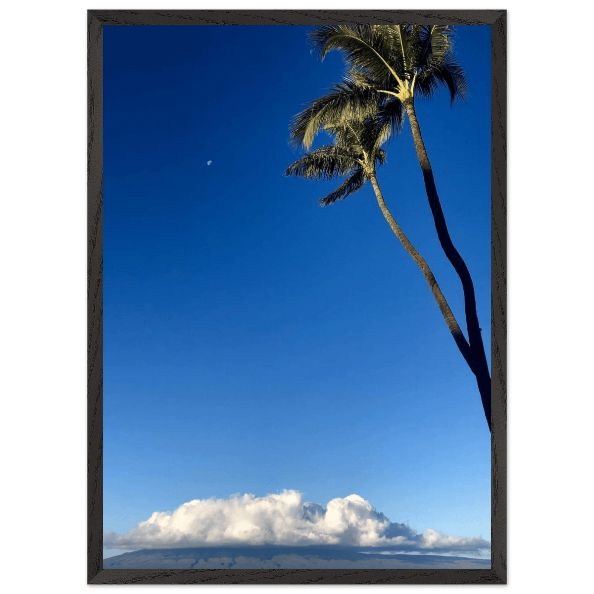 Hawaii Volcano Clouds & Pacific Scene Mounted Framed Poster – Travel Collection - Studio Edition Spring '26: Hawaii - CaliCuration