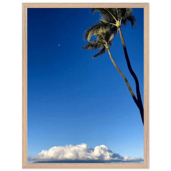 Hawaii Volcano Clouds & Pacific Scene Mounted Framed Poster – Travel Collection - Studio Edition Spring '26: Hawaii - CaliCuration