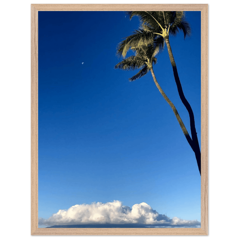 Hawaii Volcano Clouds & Pacific Scene Mounted Framed Poster – Travel Collection - Studio Edition Spring '26: Hawaii - CaliCuration