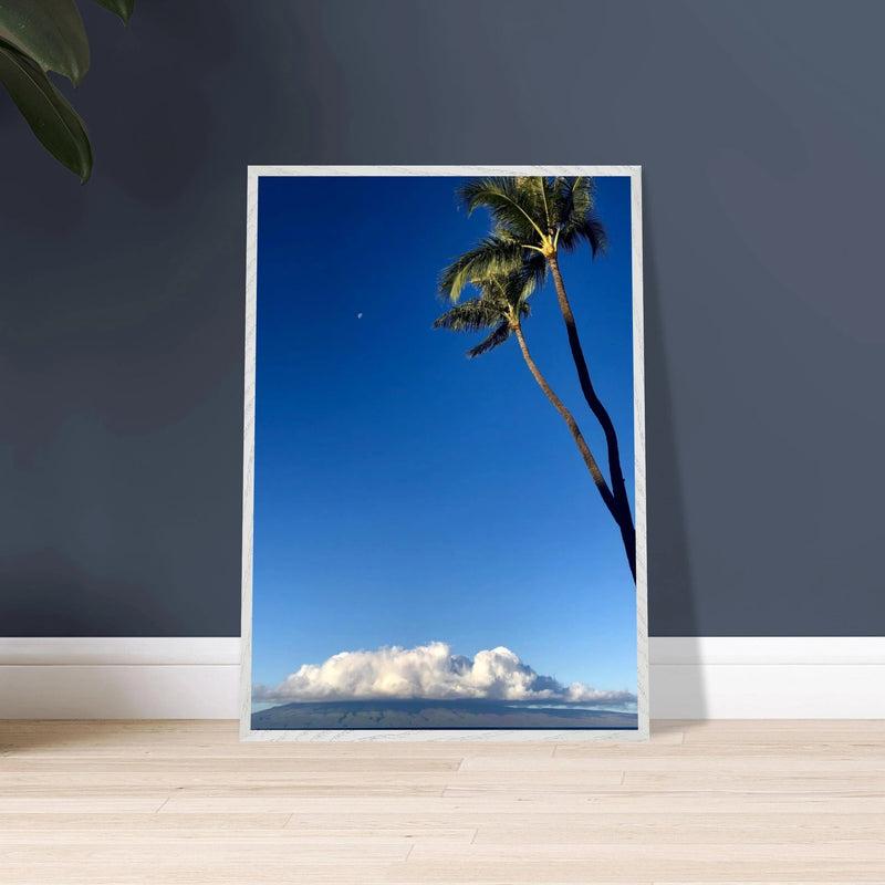 Hawaii Volcano Clouds & Pacific Scene Mounted Framed Poster – Travel Collection - Studio Edition Spring '26: Hawaii - CaliCuration