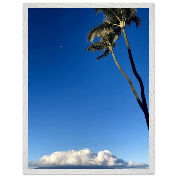 Hawaii Volcano Clouds & Pacific Scene Mounted Framed Poster – Travel Collection - Studio Edition Spring '26: Hawaii - CaliCuration