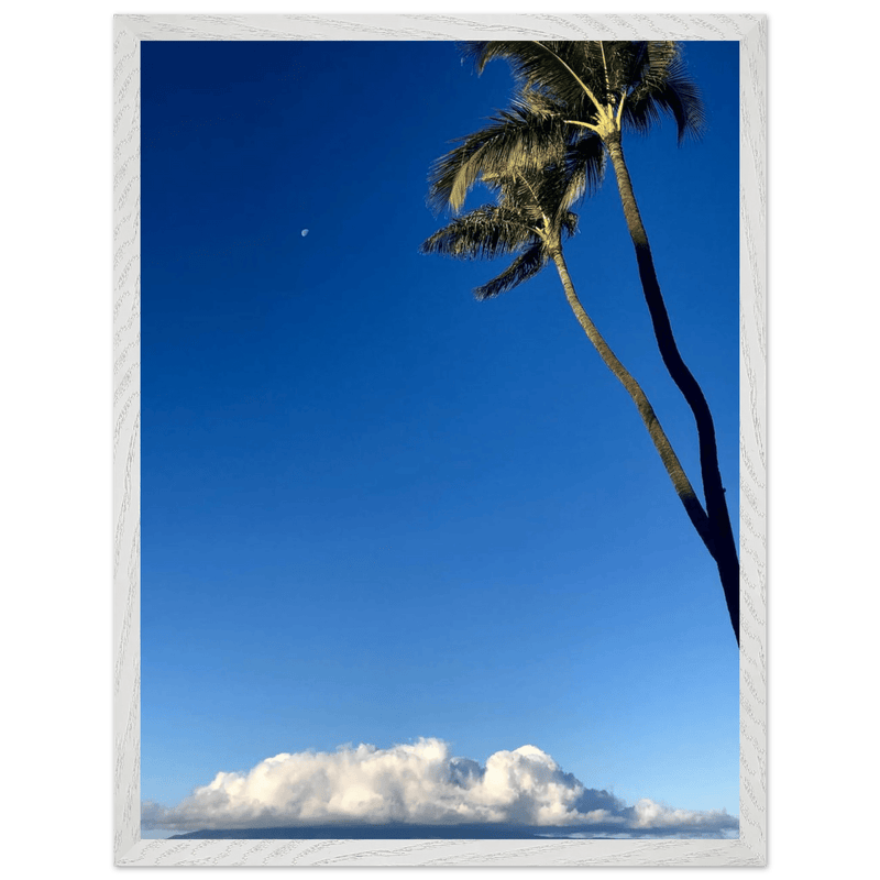 Hawaii Volcano Clouds & Pacific Scene Mounted Framed Poster – Travel Collection - Studio Edition Spring '26: Hawaii - CaliCuration