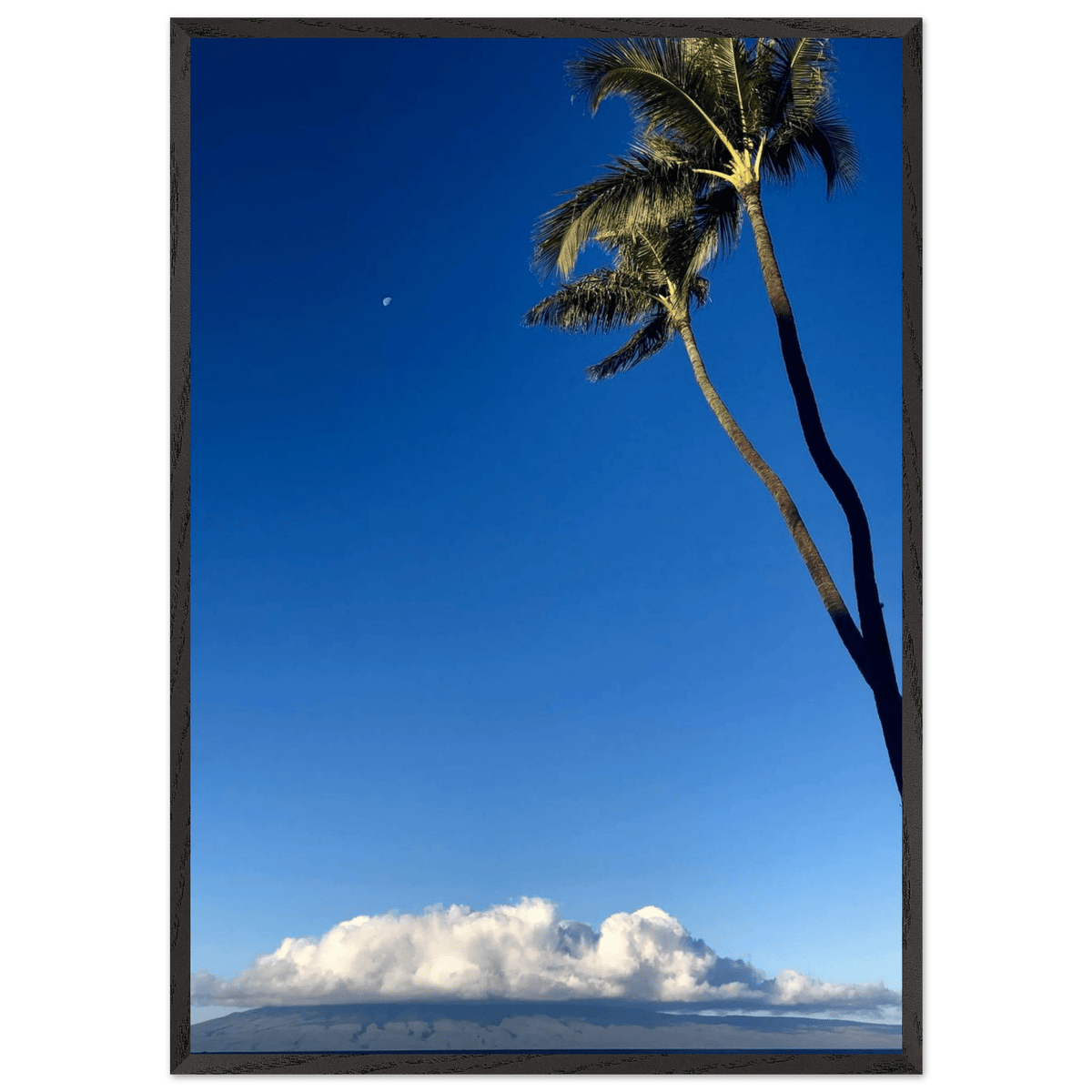 Hawaii Volcano Clouds & Pacific Scene Mounted Framed Poster – Travel Collection - Studio Edition Spring '26: Hawaii - CaliCuration