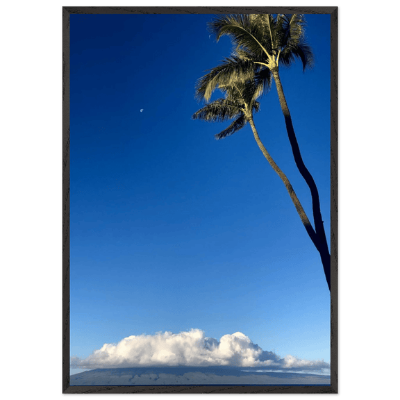 Hawaii Volcano Clouds & Pacific Scene Mounted Framed Poster – Travel Collection - Studio Edition Spring '26: Hawaii - CaliCuration