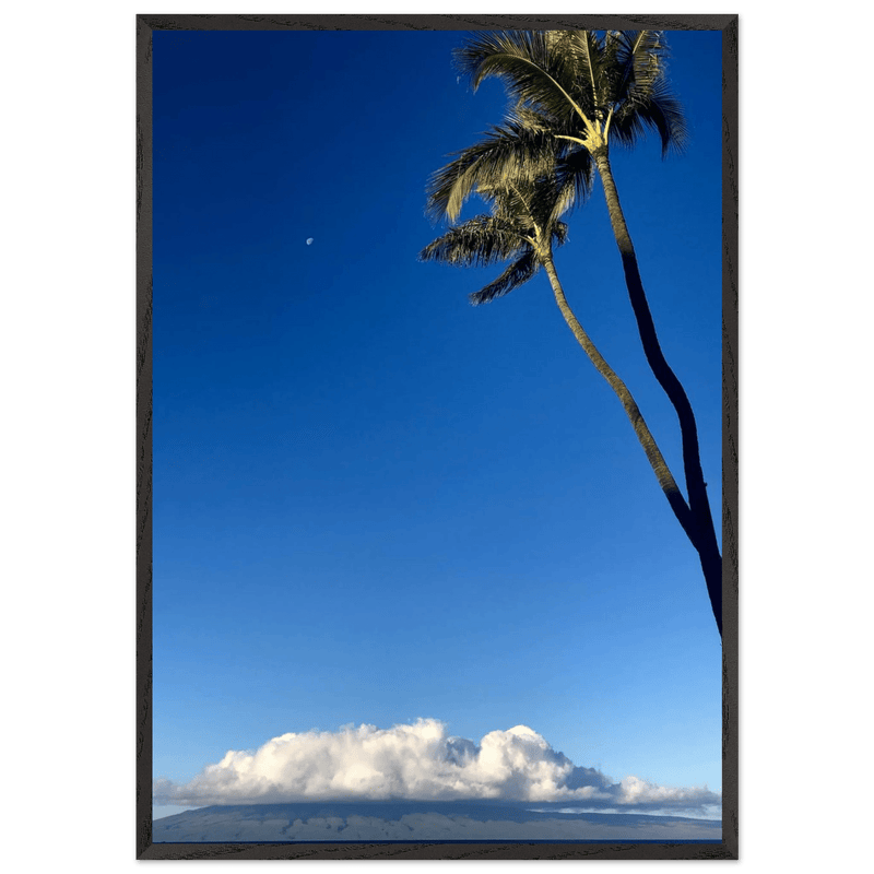 Hawaii Volcano Clouds & Pacific Scene Mounted Framed Poster – Travel Collection - Studio Edition Spring '26: Hawaii - CaliCuration