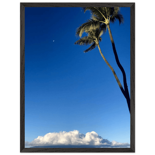 Hawaii Volcano Clouds & Pacific Scene Mounted Framed Poster – Travel Collection - Studio Edition Spring '26: Hawaii - CaliCuration