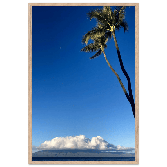 Hawaii Volcano Clouds & Pacific Scene Mounted Framed Poster – Travel Collection - Studio Edition Spring '26: Hawaii - CaliCuration