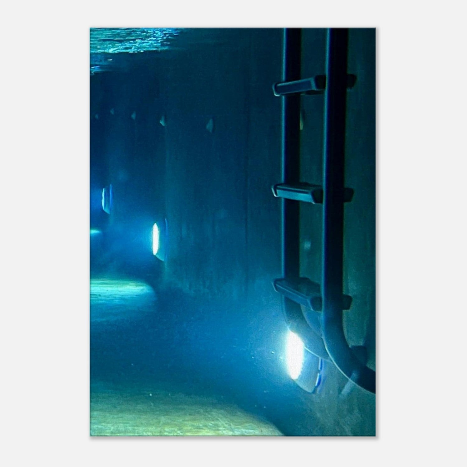 Hollywood Nighttime Pool Canvas Print - Stunning Underwater Art Decor - Eye - Catching Home Wall Art - CaliCuration
