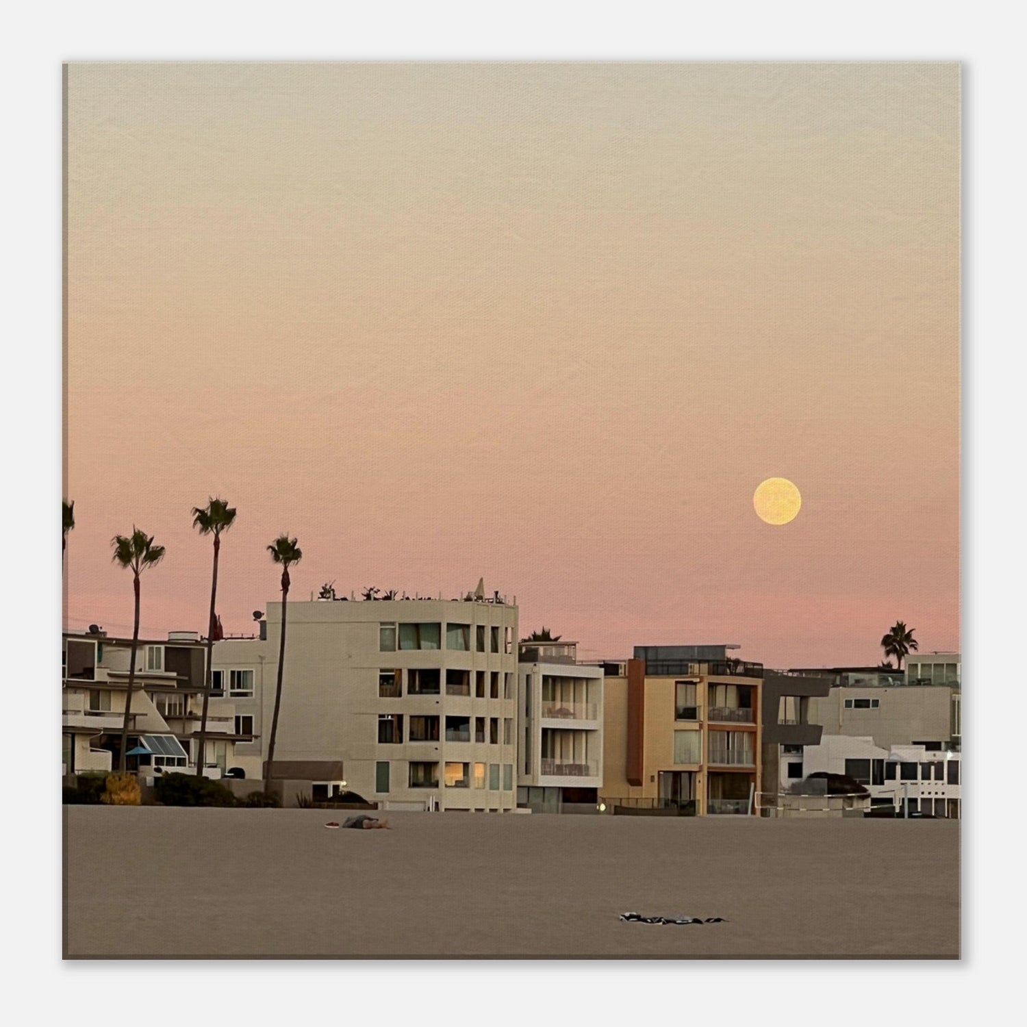 MOODY VENICE BEACH, Beach Wall Art, Bedroom Wall Hanging Art, Nursery Wall Art, Gamer Venice Beach Wall Hanging Canvas Art, Gift For Her - CaliCuration