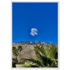 Palm Springs cloud-mounted wooden framed poster showcasing California landscape art in a 15x20 cm white frame.
