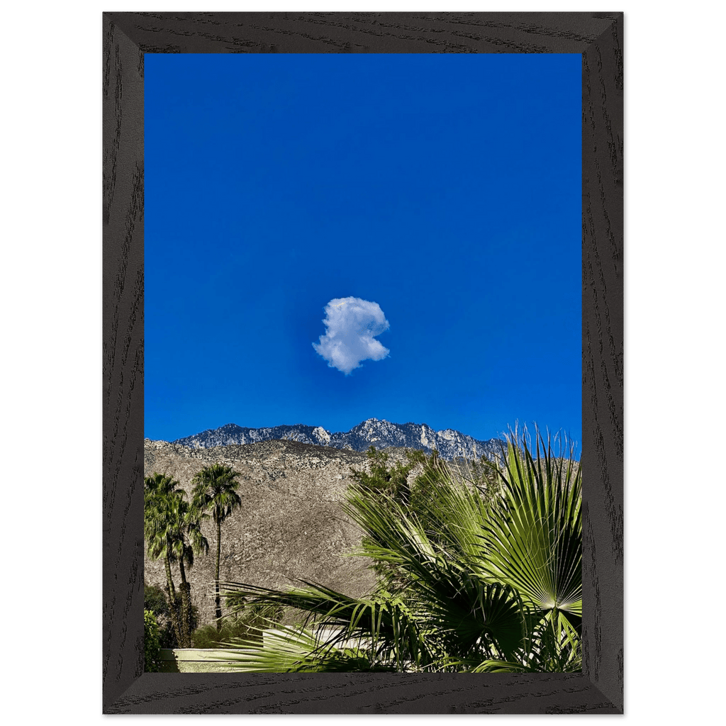 Palm Springs cloud mounted wooden framed poster showcasing California scenery, studio edition spring 2026 home decor art.