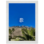 Palm Springs cloud-mounted wooden framed poster featuring California landscape art, perfect for stylish home decor.