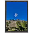 Palm Springs cloud-mounted wooden framed poster, California home decor art, spring 2026 studio edition, 15x20 cm white frame