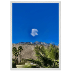 Palm Springs Cloud mounted wooden framed poster showcasing California desert landscape, perfect for stylish home decor.