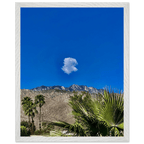 Palm Springs cloud-mounted wooden framed poster showcasing California scenery, perfect for home decor in a stylish studio edition.
