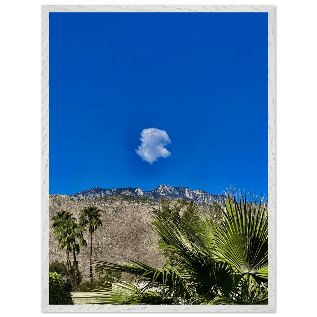 Palm Springs cloud-mounted wooden framed poster featuring California landscape art, perfect for stylish home decor.