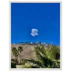 Palm Springs cloud-mounted wooden framed poster featuring California landscape art, perfect for stylish home decor.