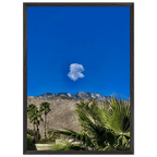 Palm Springs cloud-mounted wooden framed poster showcasing California scenery, perfect as stylish home decor.