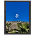 Palm Springs cloud-mounted wooden framed poster featuring stunning California scenery, perfect for home decor.