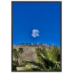 Palm Springs cloud mounted wooden framed poster featuring California landscape art, perfect for stylish home decor.